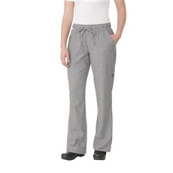 Lightweight Slim Fit Ladies Chef Pants Check Small 