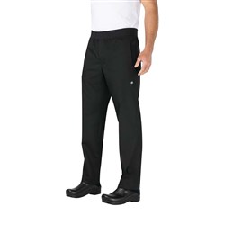 Lightweight Slim Fit Mens Chef Pants Black Extra Small 