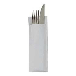Paper Cutlery Pouch White 190x65mm