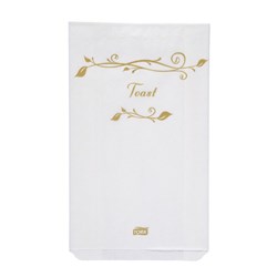 Botanicals Disposable Paper Toast Bag Small White