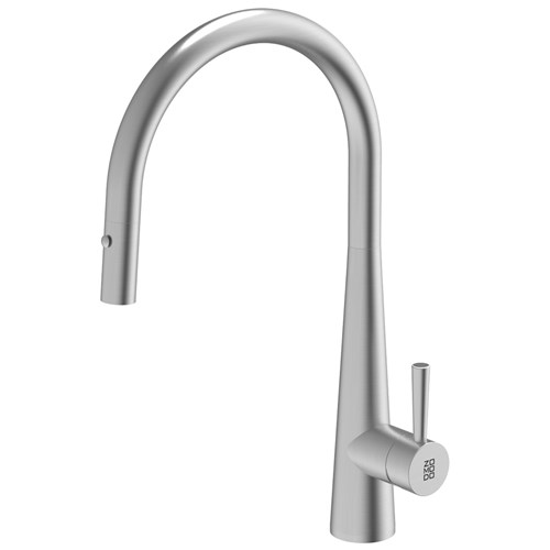 Cignus 14 Brushed Stainless Steel Tap, Pull-Out, Dual
