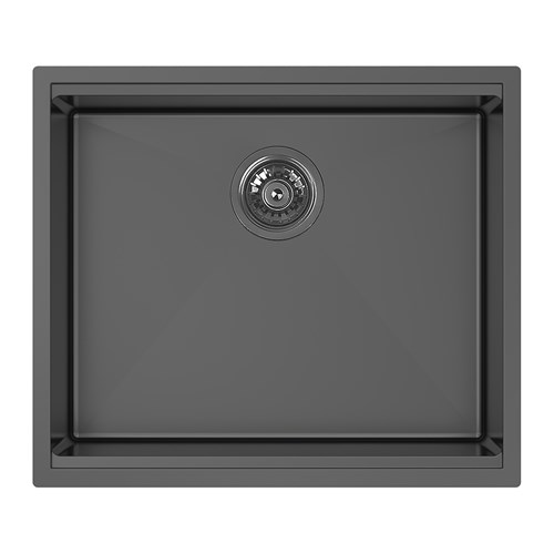 Black Pearl Single Bowl Sink Black 540mm