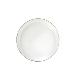 Bistrot Plate White Grey Rim 203mm 