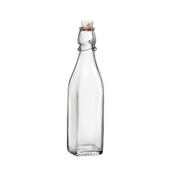 Glass Swing Top Bottle Square 1l