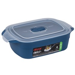 2432027 - DELISH MICROSAFE CONTAINER RECT 1LT BLUE
