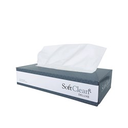 Deluxe Facial Tissues White 2ply 100/Sheets