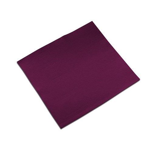 Lisah Quilted Paper Dinner Napkin Aubergine 1/4 Fold 380x380mm